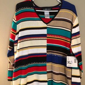 Sag Harbor women's striped sweater Size XL